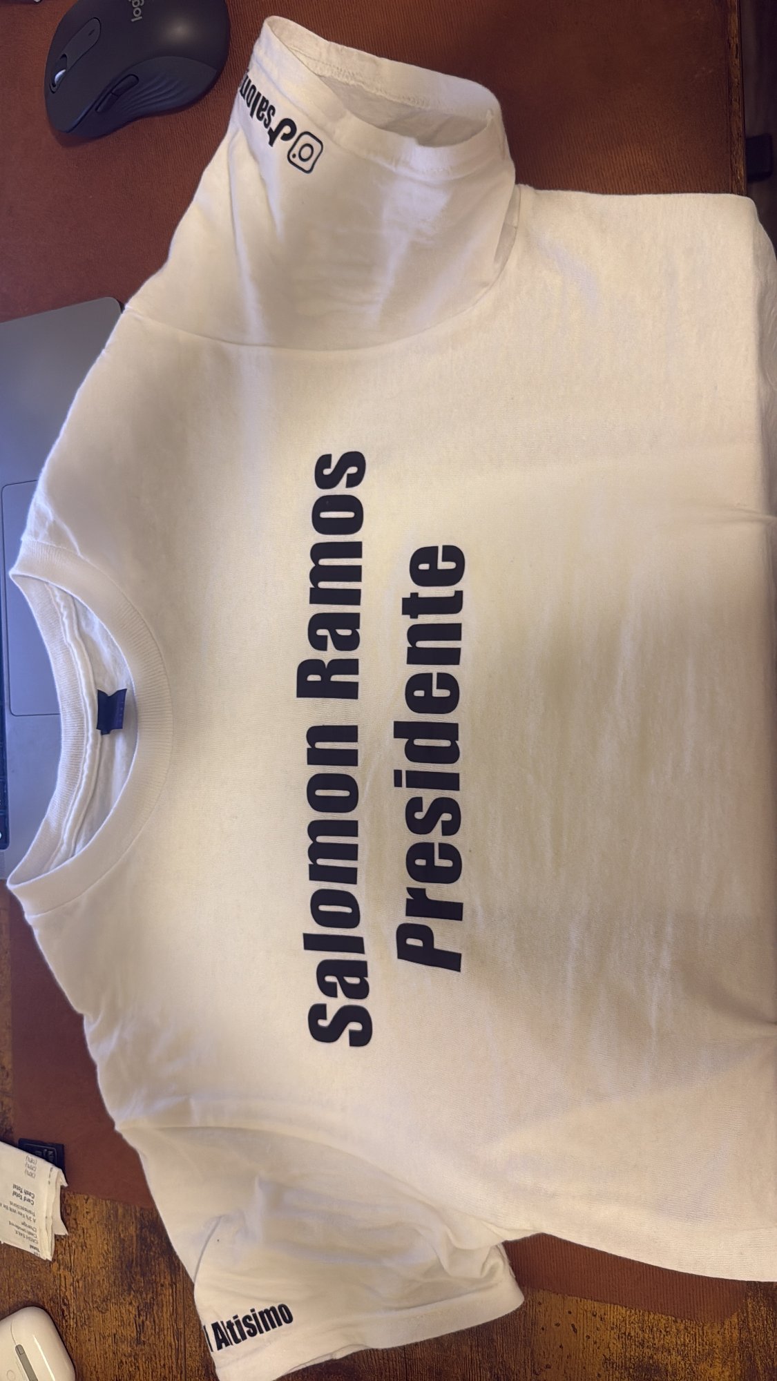 Camisa Espalda - Salomon Ramos Presidente